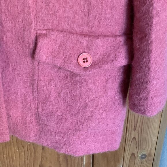Talbots pink mohair wool blend peacoat - Picture 5 of 11